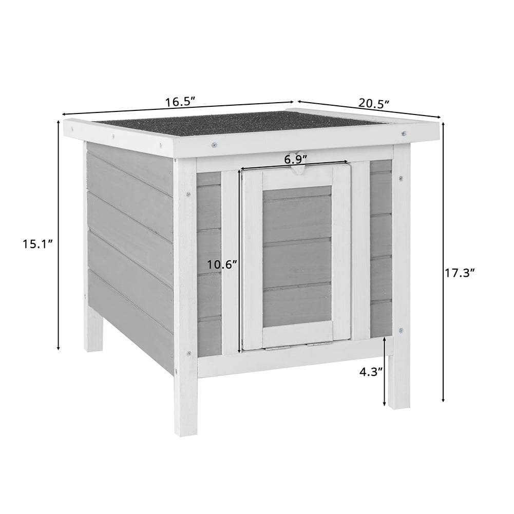 Kadyn Waterproof Outdoor Indoor Rabbit Hutch for Bunnies,Cats,Dogs and Other Small Animals,Rabbit Hutch,Feral Cat House , Asphalt Roof,Indoor Bunny Cage, Outdoor Bunny House,Gray Kadyn Waterproof Outdoor Indoor Rabbit Hutch for Bunnies,Cats,Dogs and Other Small Animals,Rabbit Hutch,Feral Cat House , Asphalt Roof,Indoor Bunny Cage, Outdoor Bunny House,Gray