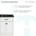 thumbnail image 4 of Burdon 24 in. Brown Bathroom Vanity With Black Ceramic Sink Top, 4 of 13