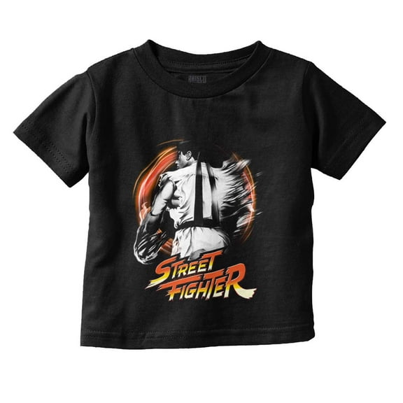 Street Fighter 90s Video Game Ryu Toddler Boy Girl T Shirt Infant Toddler Brisco Brands 12M