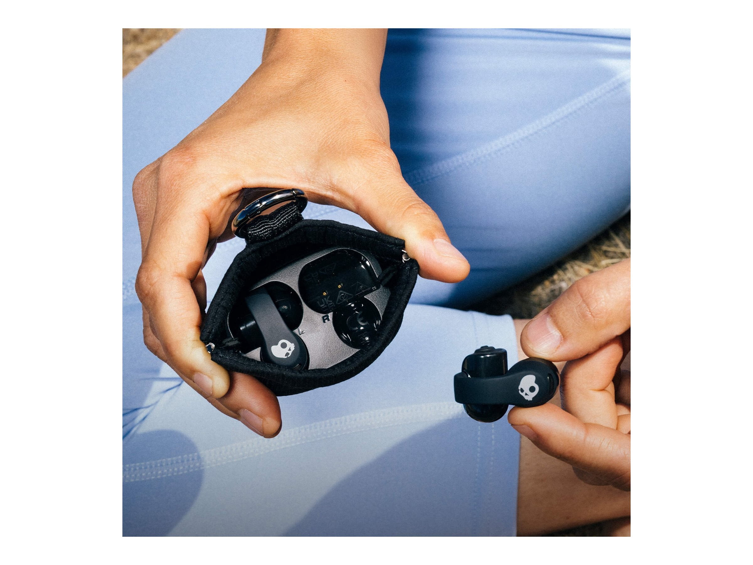 Skullcandy Push 720 Open - True wireless earphones with mic - open ear - over-the-ear mount - Bluetooth - black/silver