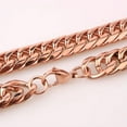 thumbnail image 2 of QQTDFG 11/13/16mm Polished Fashion Mens Chain Stainless Steel Curb Cuban Link Necklace-Rose Gold-13mm-26 inch necklace, 2 of 4