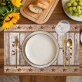 thumbnail image 4 of Vintage Texas Star Wooden Placemats Set of 8, Farmhouse Berry Country Placemats for Dining Table, Place Mats for Kitchen Tabletop, Waterproof Wipeable Dining Table Mats Set, 4 of 9