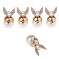 thumbnail image 1 of AMLESO 5 Pieces Alloy Pendant Pearls Accessory Jewelry DIY 2x3.5cm Rabbit Ears, 1 of 8
