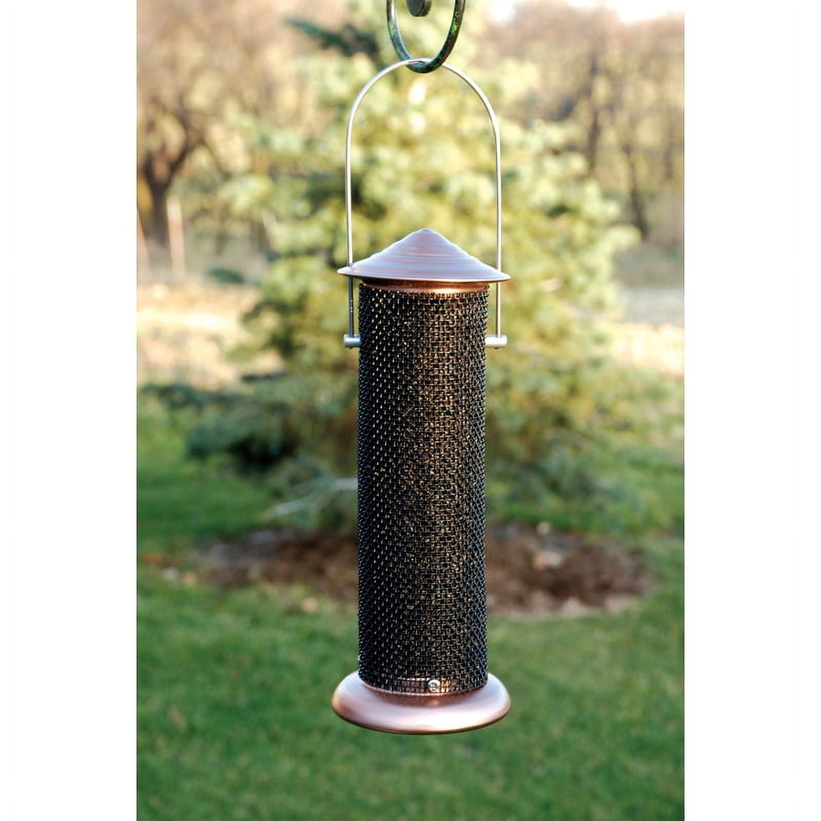 Woodlink Wild Bird 0.5 lb Copper Mini Nyjer Bird Feeder