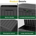 thumbnail image 3 of Decksplore 45 Gallon Lockable Resin Deck Box, Waterproof & UV-Resistant Outdoor Storage Box for Garden Tools and Pool Supplies Storage, Black, 3 of 9