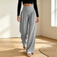 thumbnail image 2 of Women’s High Waist Yoga Pants Lightweight Wide Leg Sport Bottoms with Pockets Casual Loose Outdoor Fitness Trousers, 2 of 8