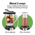 thumbnail image 4 of Hamilton Beach PowerBlend Duo Smoothie Blender for Kitchen, 52 oz Glass Jar & 20 oz. Personal Jar for Smoothies and Shakes, Black and Silver, 4 of 9