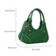 thumbnail image 5 of Bolso de hombro Hobo para mujer, PU suave, Punk, con remaches, Bolso de mano para niñas, bandolera (verde), 5 of 8