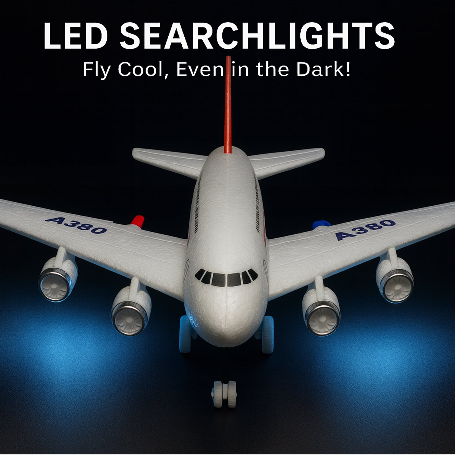 Remote Control Airplane A380 RC Plane 2.4GHz 2.5CH Foam Glider, Easy to Fly Beginner Aircraft Toy for Kids Adults