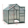 thumbnail image 4 of Outsunny 6' x 8' x 7' Polycarbonate Portable Walk-In Garden Greenhouse, 4 of 8