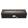 thumbnail image 2 of Watch Box, Watch Display Case Watch Case, Carbon Fiber PU Leather Brown 6 Grids For Storing Personal Watches Displaying Box In Watch Store, 2 of 8