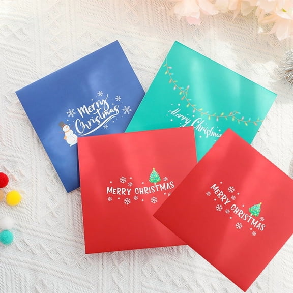 3D Pop Up Christmas Cards, 4 Pack
