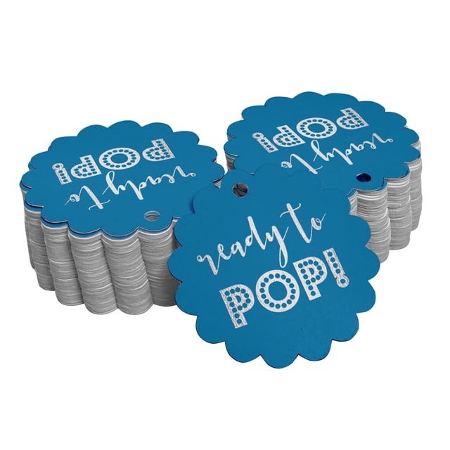 Inkdotpot Silver Foil Paper Hang Tags Ready To Pop Baby Shower Favor Tags 50 Pieces