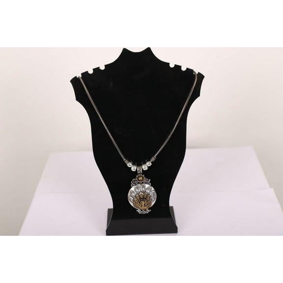 Jaipur Art And Craft Antique Ethnic Silver Plated Tassel Statement Necklace for Women's (Pack of 1)