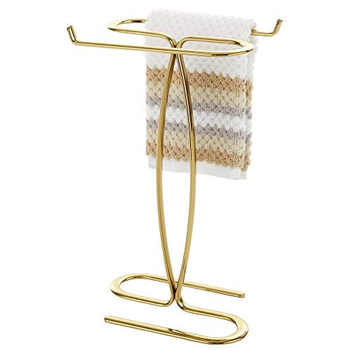 mDesign Decorative Modern Metal Fingertip, Hand Towel Holder Stand