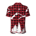 thumbnail image 4 of Rocae Christmas Tree Buffalo Plaid for Men's Short Sleeve Polo Shirt, Quick Drying Performance Moisture Wicking Sports Men's Golf Shirt Small, 4 of 9