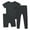 Black, variant on VJATTWR Kids Boys' Pajama Sets, 3Pcs Unisex Toddler Short Shirt and Pants Set Casual Sleepwear Pajamas Set 2-14 Years