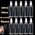 thumbnail image 1 of 3/6/10/20 Pack 100ml Empty spray bottle Plastic Transparent 10 Pack, 1 of 4