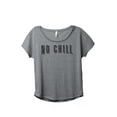 thumbnail image 1 of Thread Tank No Chill Women's Relaxed Slouchy Dolman T-Shirt Tee Heather Grey Small, 1 of 4