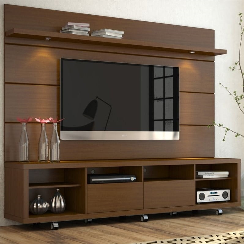 Manhattan Comfort Cabrini 2 Series 85 Tv Stand And Panel In Brown