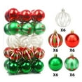 thumbnail image 2 of 30 PCS Christmas Candy Ornaments Christmas Tree Glitter Hanging Decorations Shatterproof Ball Ornaments Festival Home Decors for Holiday Wedding Party 6cm, 2 of 6
