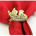 thumbnail image 2 of Fennco Styles Exquisite Swan Pearl Metal Napkin Rings, Set of 4, 2 of 8