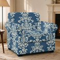 thumbnail image 2 of Bulopur Skull Damask 2Pcs Armchair Slipcovers Stretchy Furniture Protector Detachable Cushion Covers Non-Slip Elastic Bottom Washable for Living Room Bedroom Home Office Decor, 2 of 8