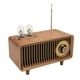 thumbnail image 5 of Mini altavoz portátil Bluetooth de madera de imitación del grano de madera del vintage de la radio del sonido estéreo de FM, 5 of 5