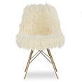 thumbnail image 5 of Linon Rowan Faux Fur Chair with Gold Metal Base, 5 of 5