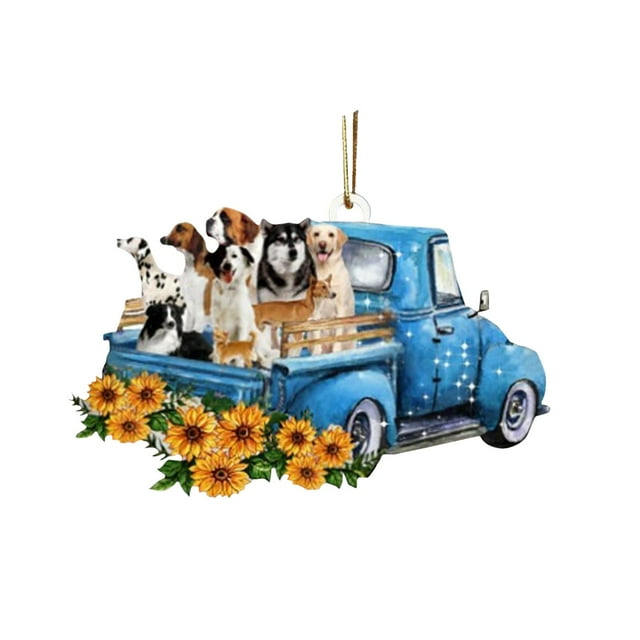 Ornements Suspendus Mignons en Forme de Chien de Voiture 3D