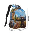 thumbnail image 2 of Disketp Snowy Mountain Photography Bear Backpack - Comfortable Daypack with The right laptop for you Spacious Main Compartment & other poket - {designName} print, 2 of 6