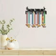 thumbnail image 6 of Baton Twirling Medal Holder Medal Display Hanger Rack Medal Wall Mount Frame Shelf Sports Gymnastics Hanger Black Wall Decor Medal Organizer Rack for Success Celebration Ribbon 15.7 x 6Inch, 6 of 7