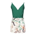 thumbnail image 4 of Moda mujer Sexy verano cuello en V sin mangas sólido Top + conjunto de pantalón estampado Froral Wmkox8yi bvn1055, 4 of 7