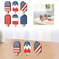 thumbnail image 6 of 4th of July Decor, Patriotic Ice Shaped Wooden Sign Double Independence Day With Star Spangled Design For Home Or Party, Patriotic Decorations, 6 of 9