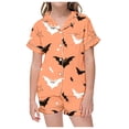 thumbnail image 5 of WEAIXIMIUNG Ensemble de Pyjama pour Enfants à Col Boutonné Imprimé, Haut à Manches Courtes et Short 6-7 Ans, 5 of 5
