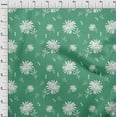 thumbnail image 4 of oneOone Viscose Jersey Green Fabric Floral Quilting Supplies Print Sewing Fabric By The Yard 60 Inch Wide, 4 of 4