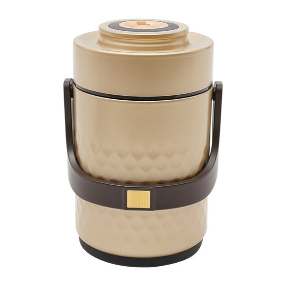 Wildnix Insulated Lunch Box-3-Tier Stainless Steel Bento Box, 2L Capacity, Leak-Proof Silicone Sealing, Automatic Pressure Relief Valve, Ideal for Hot & Cold Food