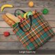 thumbnail image 5 of Disketp colorful plaid Bolsa Tote de Lona para Mujer, Bolso de Hombro y Cruzado con Cierre de Cremallera, 5 of 7