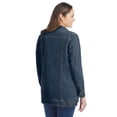 thumbnail image 2 of Woman Within Plus Size Long Stretch Denim Jacket Oversized Jean Jacket, 2 of 6