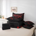 thumbnail image 6 of jejeloiu Cartoon Console Gamepad 7pcs Bedding Comforter Set,Modern Geometric Plaid Queen Bedding Sets,Red Black Queen Sheet Sets For Boys Teens,Ultra Soft Home Decor Reversible, 6 of 8
