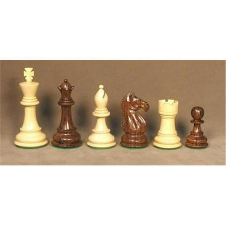 Checkmate 1013R375 Rosewood Staunton Chessmen with 3.75 in. King - Double Weighted