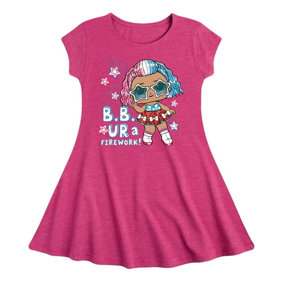 LOL Surprise! Americana - 4th of July - B.B. Ur A Firework - Toddler & Youth Girls Fit & Flare Dress