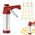 thumbnail image 4 of Hioecau Cookie Press with 16 Discs 6 Decorating Tips Home DIY Cookie Maker Machine Cake Icing Tools Kit Kitchen Baking Supplies, 4 of 7