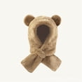 thumbnail image 6 of PMVFHDE Soft Lined Winter Hood Hat With Scarf & Ear Warmers For Toddler Boys Girls Cold Weather, 6 of 9