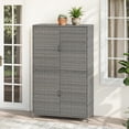 thumbnail image 5 of Costway Outdoor Storage Cabinet with Adjustable Shelves & Anti-Toppling Device for Garden Mix Gray, 5 of 10