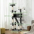 thumbnail image 3 of PawHut 59 Inch Large Cat Tree with Sisal Scratching Posts, Cozy Condo, 3 of 10