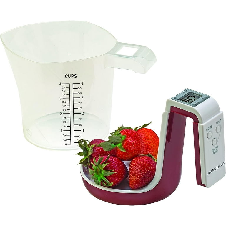 1pc Silicone Measuring Cup, Simple Scale Pattern Heart Shaped Liquid  Measuring Cup For Kitchen