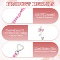thumbnail image 3 of Uxcell Leather Bow Keychain, 9.8 Inch PU Cute Bow Heart Key Chain Pendant Charm with Braided Strap for Phone Case Car Key Handbags Purses Decorations, Pink, 3 of 6