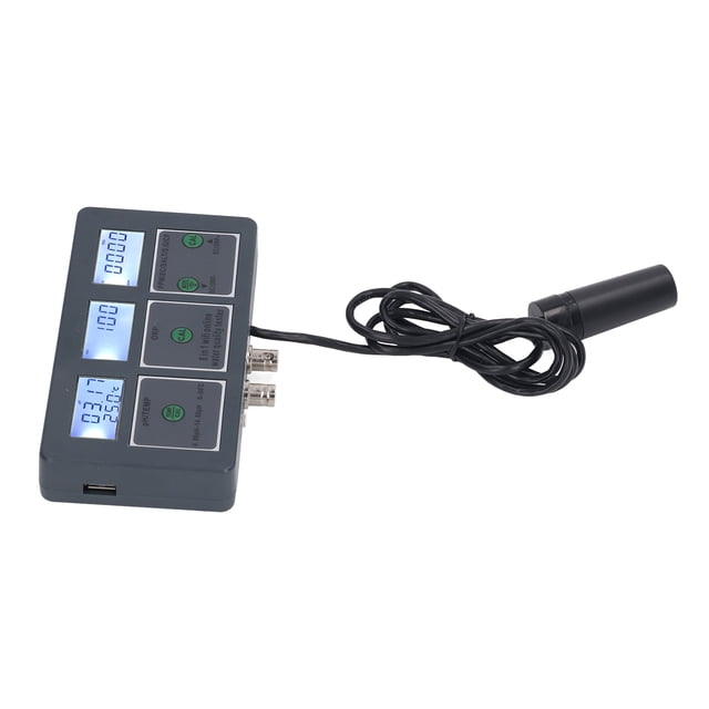 Medidor De Prueba De Temperatura 5 En 1 De Del Agua Multiparámetro PH EC CF TDS, Retroiluminación, Probador De Monitor Continuo Recargable Montable En La Pared Para