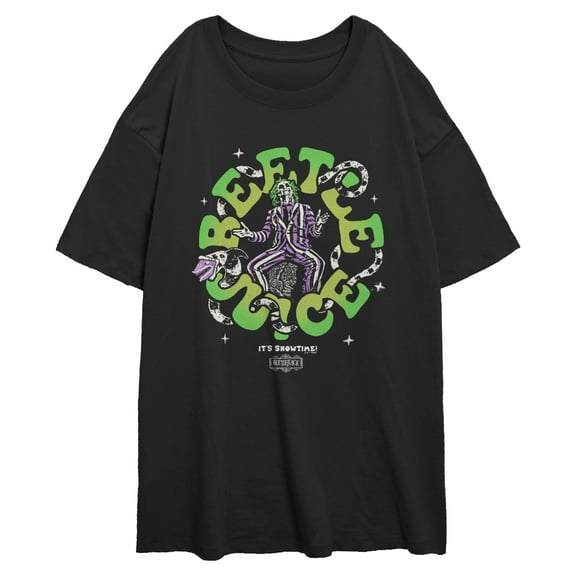 Junior's Beetlejuice It's Showtime Quote Graphic T-Shirt